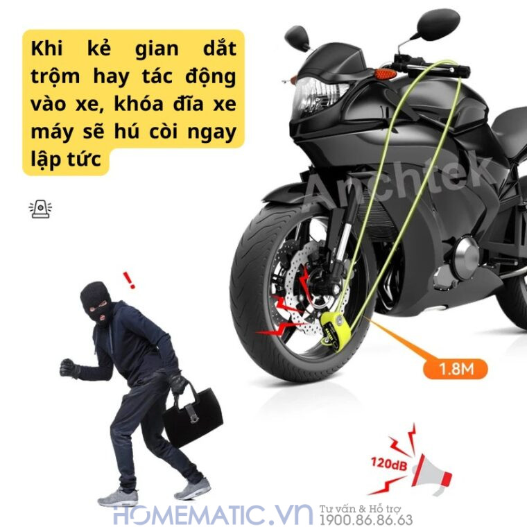 Khóa đĩa Xe Máy Chống Trộm