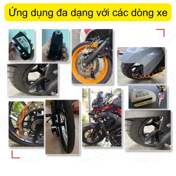 Khóa đĩa Xe Máy Có Còi Hú 2 Chế độ Veison Dx19v2