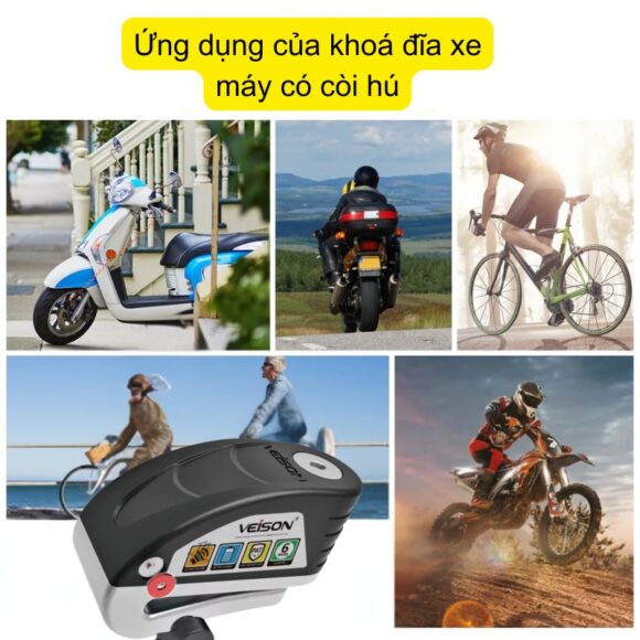 Khóa đĩa Xe Máy Có Còi Hú 2 Chế độ Veison Dx19v2