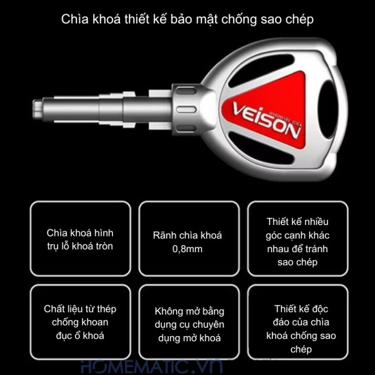 Khóa đĩa Xe Máy Có Còi Hú 2 Chế độ Veison Dx19v2