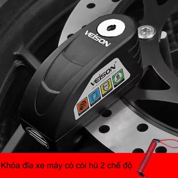 Khóa đĩa Xe Máy Có Còi Hú 2 Chế độ Veison Dx19v2