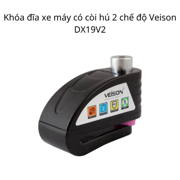 Khóa đĩa Xe Máy Có Còi Hú 2 Chế độ Veison Dx19v2