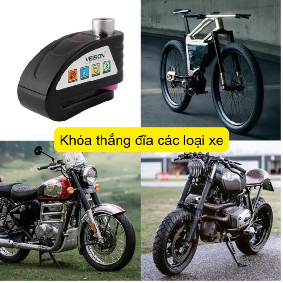 Khóa đĩa Xe Máy Có Còi Hú 2 Chế độ Veison Dx19v2