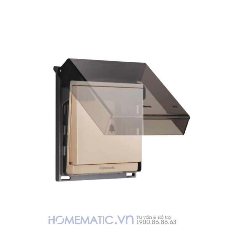 Nút Nhấn Chuông panasonic Moderna màu vàng và hộp chống nước