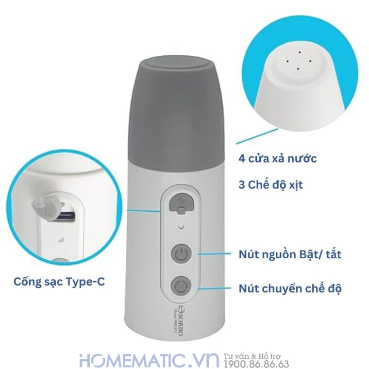 Vòi Xịt Di động Cầm Tay Mini Vệ Sinh đít 3 Tốc độ Pe01301