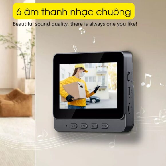 Chuông Cửa Có Hình Không Dây X8 có 6 âm thanh nhạc chuông