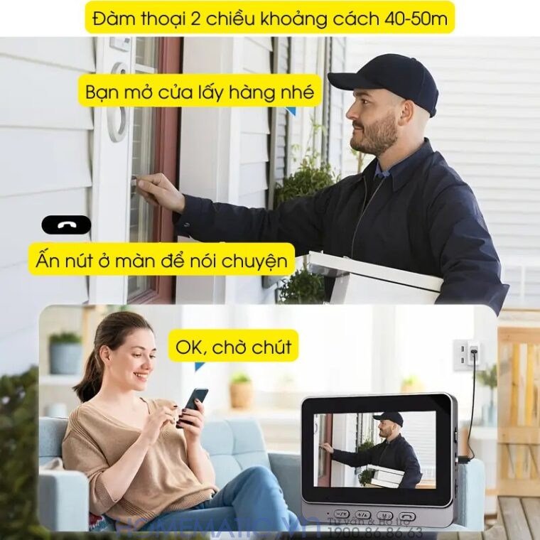 Chuông Cửa Có Hình Không Dây X8 đàm thoại 2 chiều Chuông Cửa Có Hình Không Dây X8 đàm thoại 2 chiều