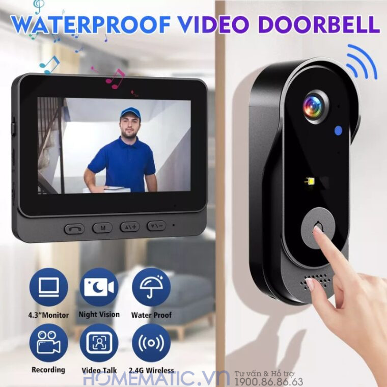 Chuông Cửa Có Hình Không Dây X8 Chuông Cửa Có Hình Không Dây X8