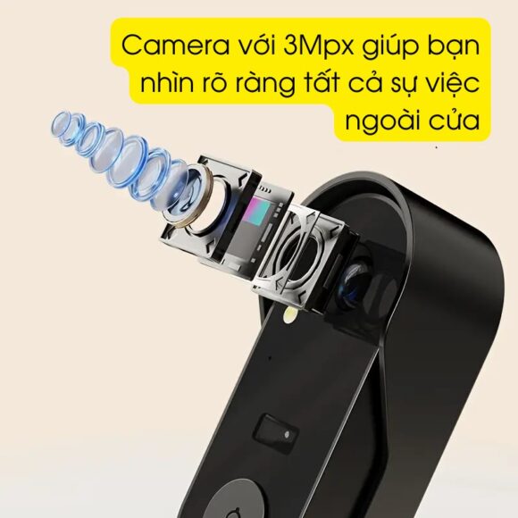 Chuông Cửa Có Hình Không Dây X8 camera sắc nét 3mpx