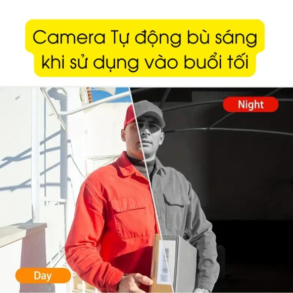 Chuông Cửa Có Hình Không Dây X8 có camera tự động bù sáng khi sử dụng vào buổi tối