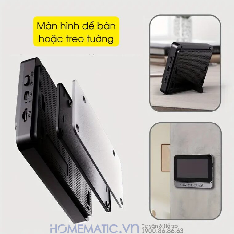 Chuông Cửa Có Hình Không Dây X8 có màn hình để bàn hoặc treo tường Chuông Cửa Có Hình Không Dây X8 có màn hình để bàn hoặc treo tường