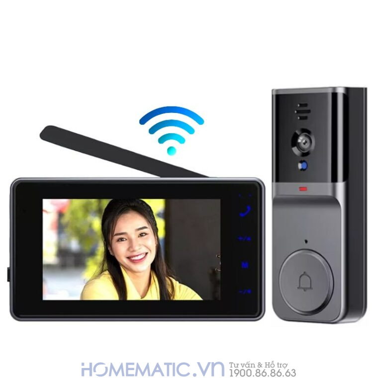 Chuông Hình Không Dây Khoảng Cách Xa Pin Sạc M16a