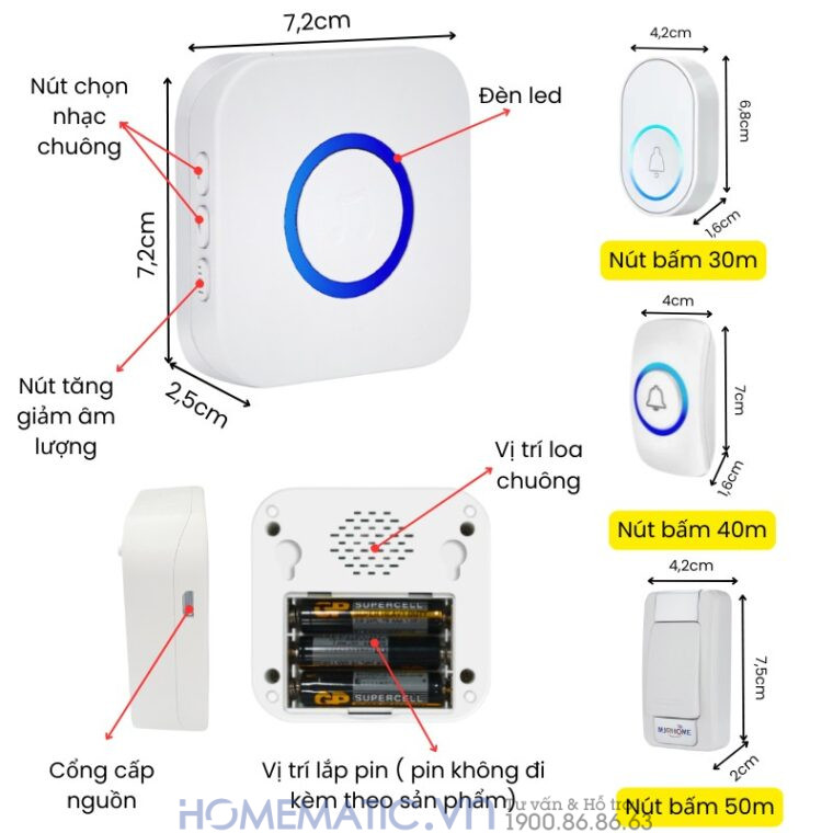 Chuông Không Dây Loa Chuông Dùng Pin, Hỗ Trợ Cổng Nguồn Usb Qx01 Chuông Không Dây Loa Chuông Dùng Pin, Hỗ Trợ Cổng Nguồn Usb Qx01