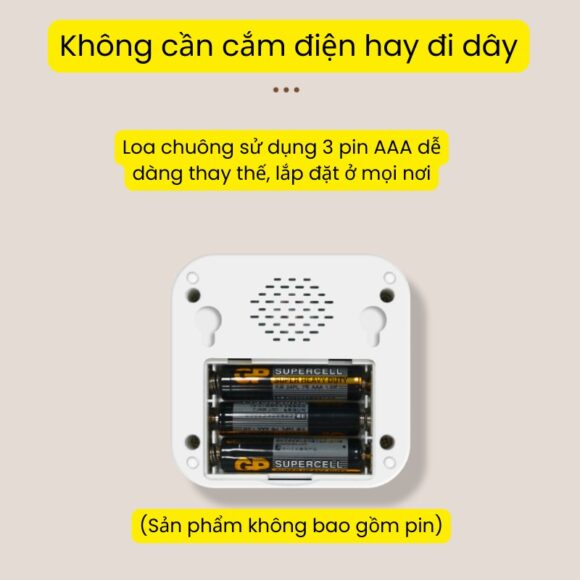 Chuông Không Dây Loa Chuông Dùng Pin, Hỗ Trợ Cổng Nguồn Usb Qx01