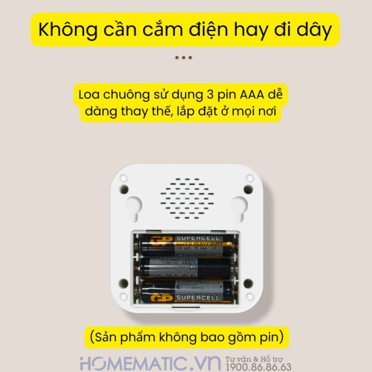 Chuông Không Dây Loa Chuông Dùng Pin, Hỗ Trợ Cổng Nguồn Usb Qx01