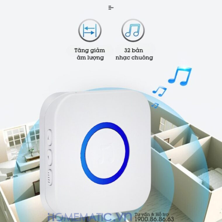 Chuông Không Dây Loa Chuông Dùng Pin, Hỗ Trợ Cổng Nguồn Usb Qx01