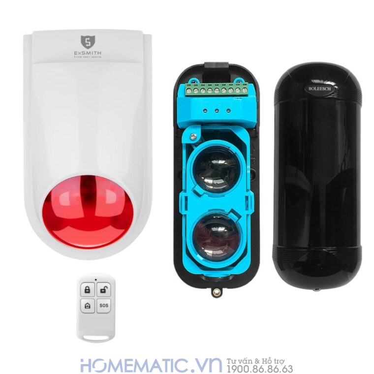 Bộ Báo động Hàng Rào Hồng Ngoại Không Dây Chống Trộm Eskit-abt