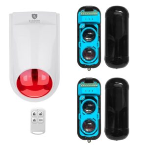 Bộ Báo động Hàng Rào Hồng Ngoại Không Dây Chống Trộm Eskit-abt bộ 2 cảm biến 1 loa chuông