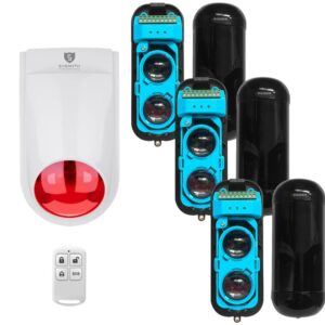 Bộ Báo động Hàng Rào Hồng Ngoại Không Dây Chống Trộm Eskit-abt bộ 3 cảm biến 1 loa chuông