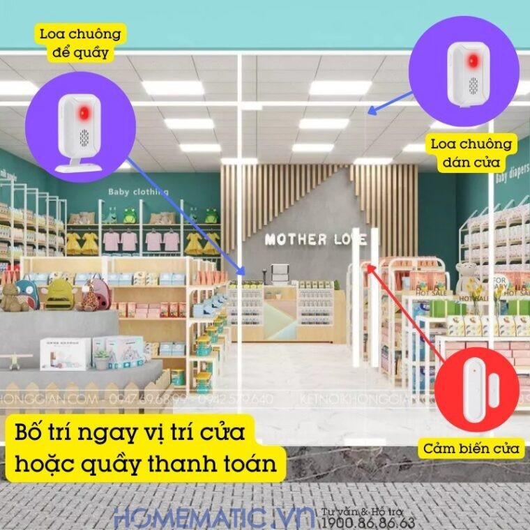 Chuông Báo Khách Cho Cửa Hàng - Báo Có Người Vào Nhà, chuông cửa từ báo khách Chuông Báo Khách Cho Cửa Hàng - Báo Có Người Vào Nhà, chuông cửa từ báo khách