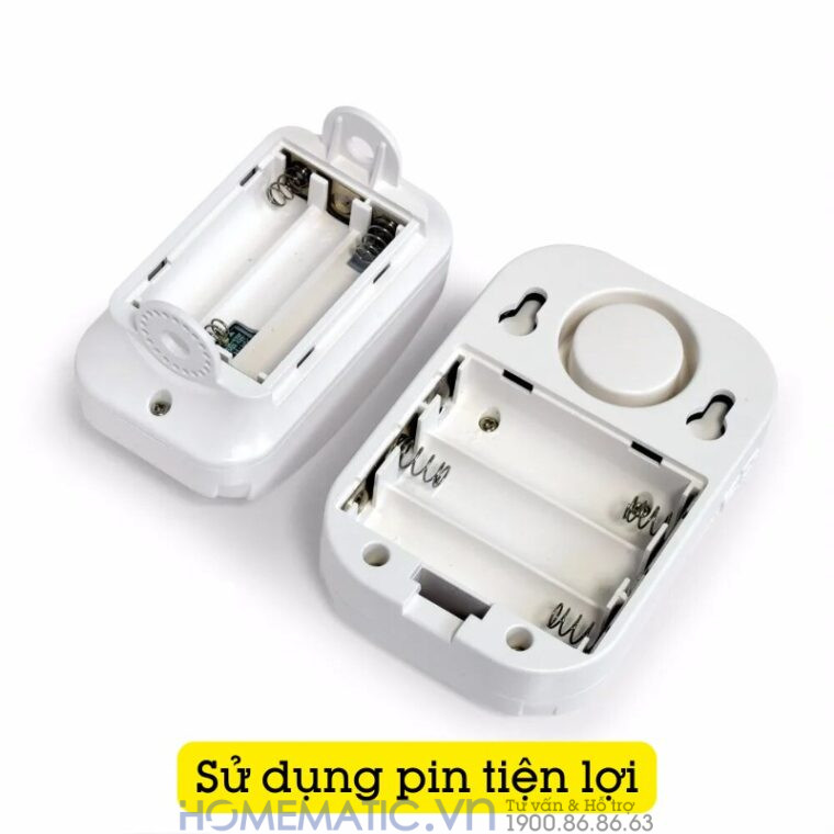 Chuông Báo Khách Cho Cửa Hàng Cảm ứng Hồng Ngoại Phát Nhạc Mp3 Mspir01(3) có thể sử dụng pin tiện lợi