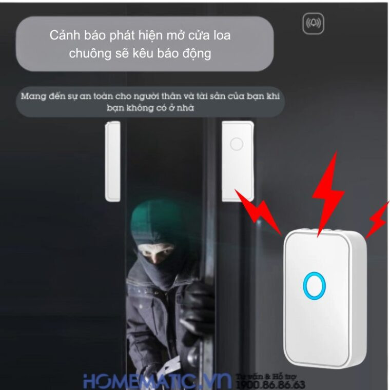 Chuông Chống Trộm Báo Trộm Mở Cửa Cacazi M28d(2) Chuông Chống Trộm Báo Trộm Mở Cửa Cacazi M28d(2)
