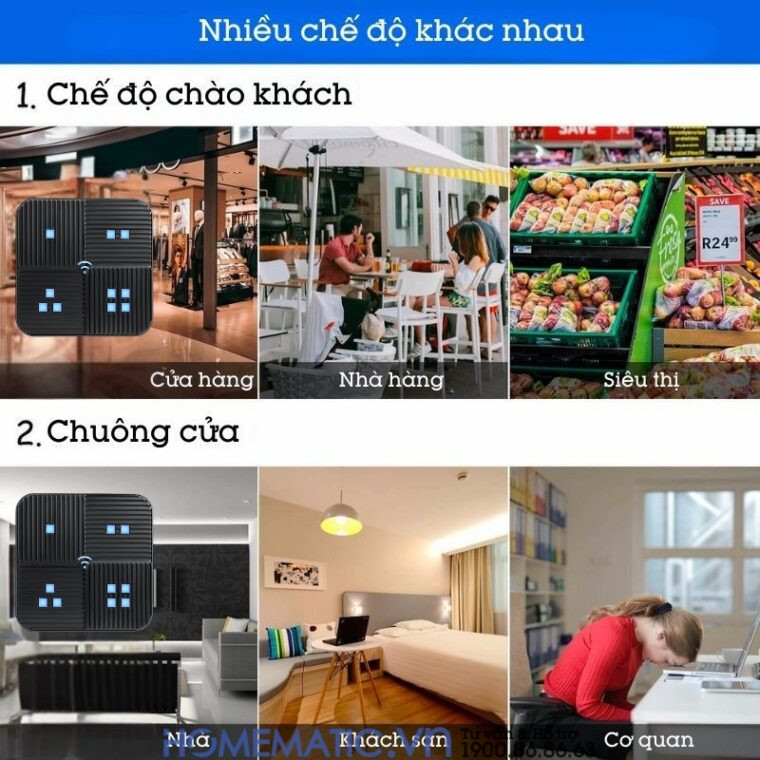 Chuông Chống Trộm Hồng Ngoại Báo động Không Dây Khoảng Cách Xa Homematic T505