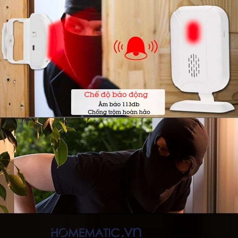 Chuông Chống Trộm Không Dây Thông Minh Cacazi Ks-sf20rv1