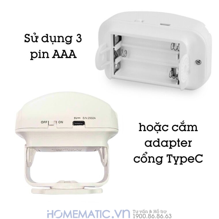 Chuông Chống Trộm Không Dây Thông Minh Cacazi Ks-sf20rv1 sử dụng pin hoặc cổng nguồn TypeC