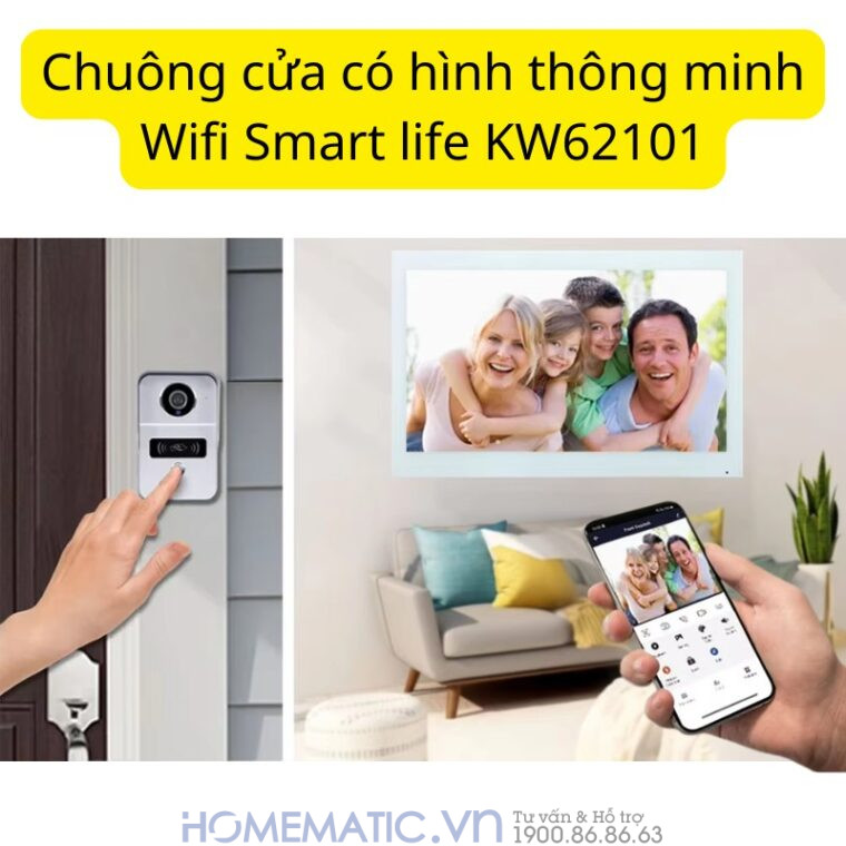 Chuông Cửa Có Hình Thông Minh Wifi Màn 10inch Smartlife Kw62101