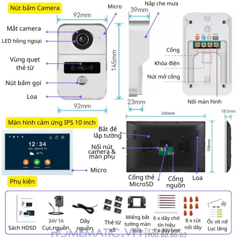 Chuông Cửa Có Hình Thông Minh Wifi Màn 10inch Smartlife Kw62101 Chuông Cửa Có Hình Thông Minh Wifi Màn 10inch Smartlife Kw62101