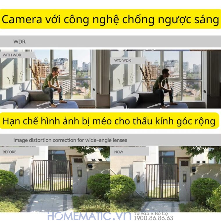 Chuông Cửa Có Hình Thông Minh Wifi Màn 10inch Smartlife Kw62101 camera với công nghệ ngược sáng