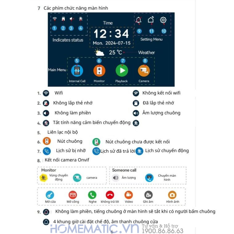 Chuông Cửa Có Hình Thông Minh Wifi Màn 10inch Smartlife Kw62101