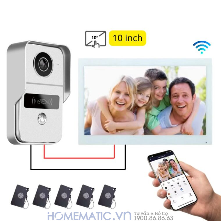 Chuông Cửa Có Hình Thông Minh Wifi Màn 10inch Smartlife Kw62101