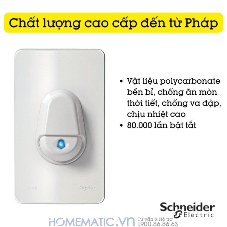 Chuông Cửa Không Dây Cao Cấp Chống Nước Schneider Electric A3031cct có chất lượng cao đến từ Pháp