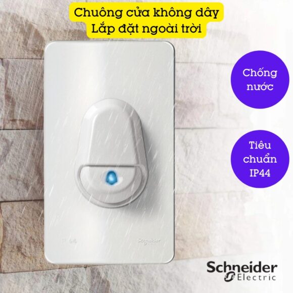 Chuông Cửa Không Dây Cao Cấp Chống Nước Schneider Electric A3031cct nút bấm sử dụng ngoài trời