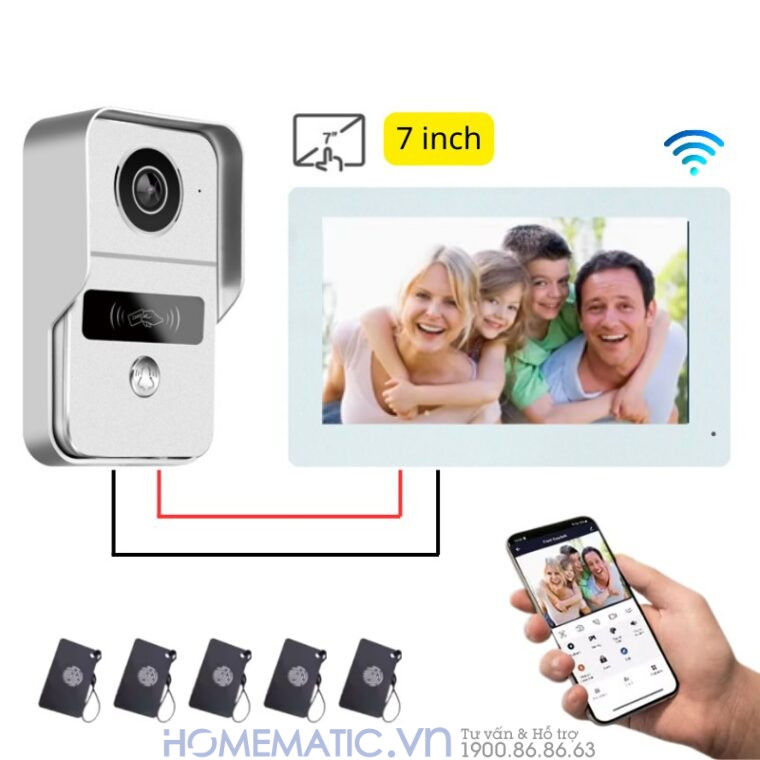 Chuông Cửa Màn Hình 7inch Thông Minh Wifi Smartlife Kw6271