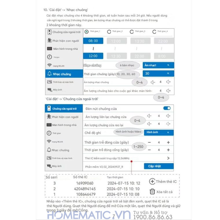 Chuông Cửa Màn Hình 7inch Thông Minh Wifi Smartlife Kw6271