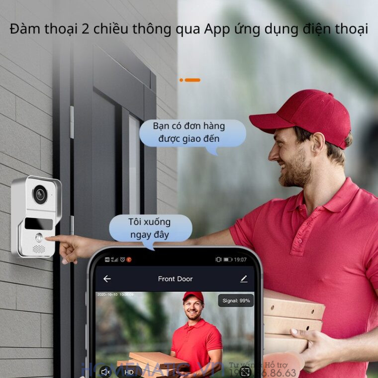 Chuông Cửa Màn Hình 7inch Thông Minh Wifi Smartlife Kw6271