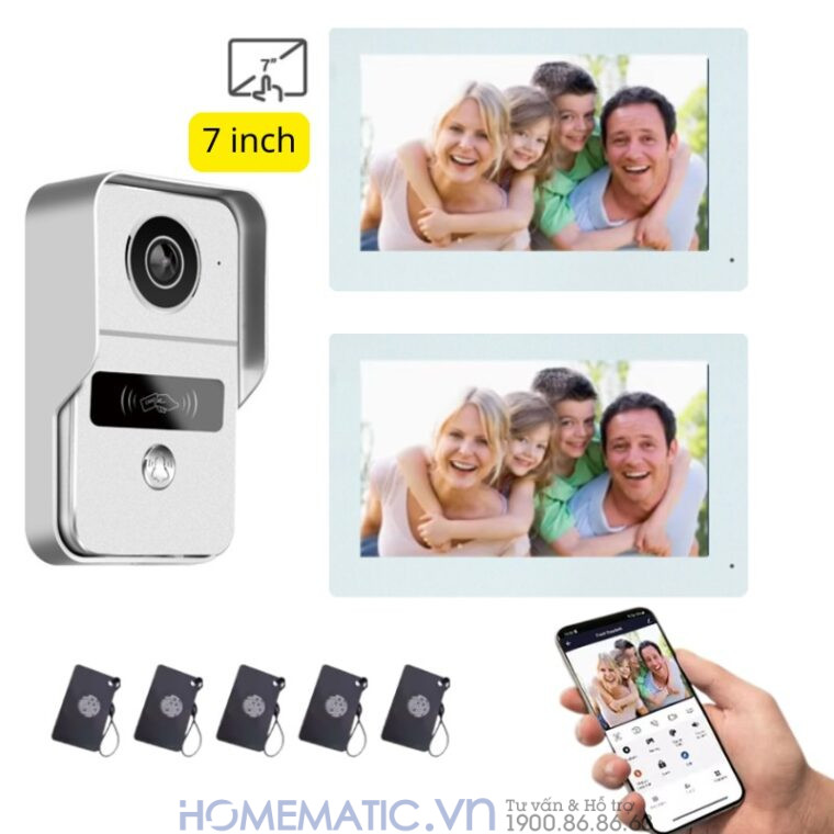 Chuông Cửa Màn Hình 7inch Thông Minh Wifi Smartlife Kw6271