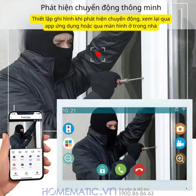 Chuông Cửa Màn Hình 7inch Thông Minh Wifi Smartlife Kw6271