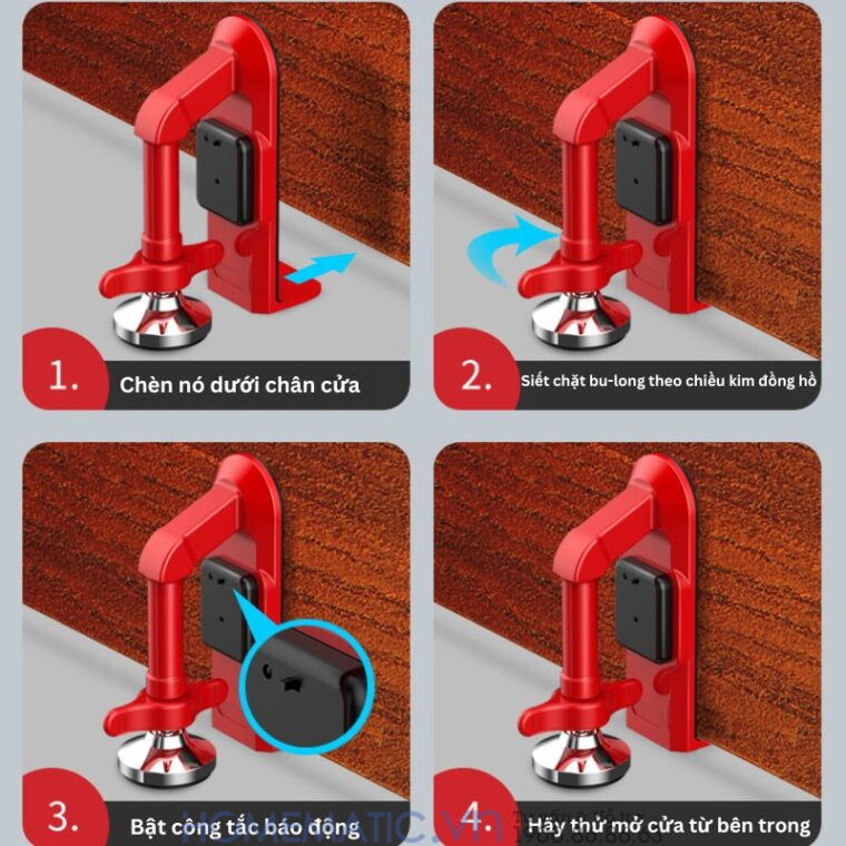 Khóa Chặn Cửa Chống Trộm Báo động Mở Cửa Doorstop-qhe Khóa Chặn Cửa Chống Trộm Báo động Mở Cửa Doorstop-qhe