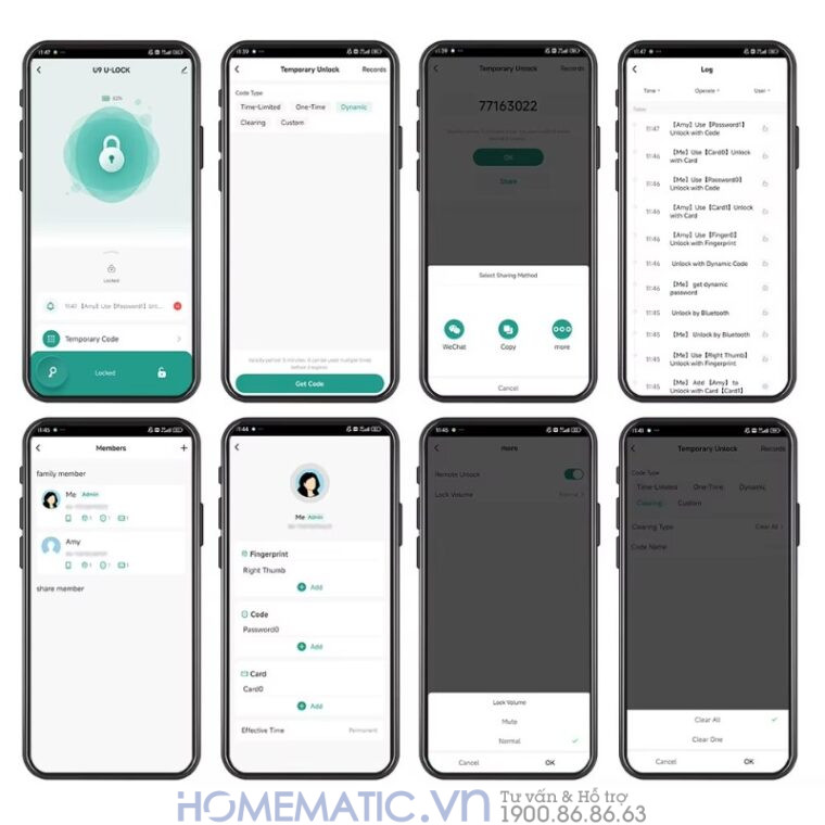 Khóa Cửa Kính Cường Lực Khóa Tay Nắm Cửa Mã Số Vân Tay Thẻ Từ Thông Minh Exsmith U9
