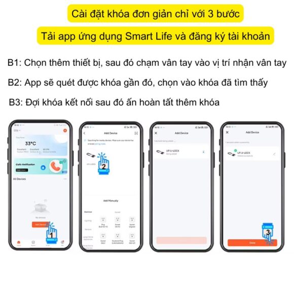 Khóa Cửa Kính Cường Lực Khóa Tay Nắm Cửa Mã Số Vân Tay Thẻ Từ Thông Minh Exsmith U9