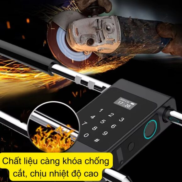 Khóa Cửa Kính Cường Lực Khóa Tay Nắm Cửa Mã Số Vân Tay Thẻ Từ Thông Minh Exsmith U9