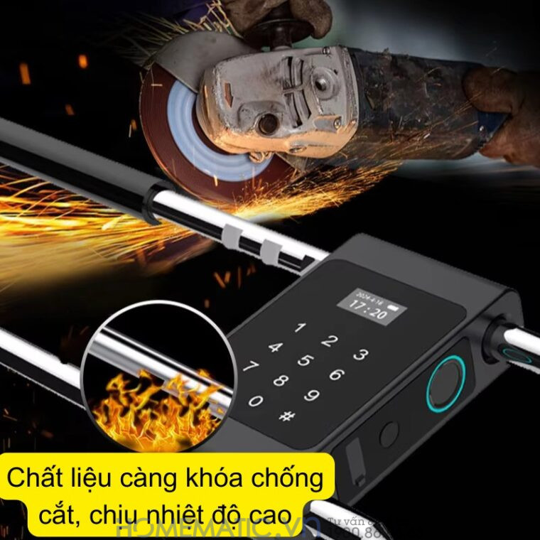 Khóa Cửa Kính Cường Lực Khóa Tay Nắm Cửa Mã Số Vân Tay Thẻ Từ Thông Minh Exsmith U9