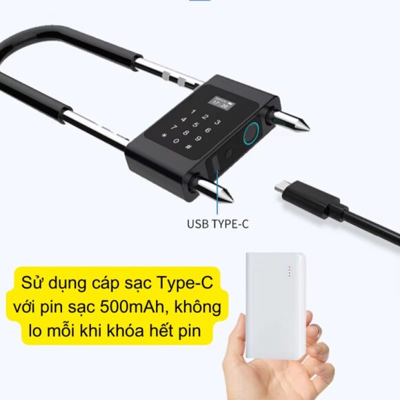 Khóa Cửa Kính Cường Lực Khóa Tay Nắm Cửa Mã Số Vân Tay Thẻ Từ Thông Minh Exsmith U9