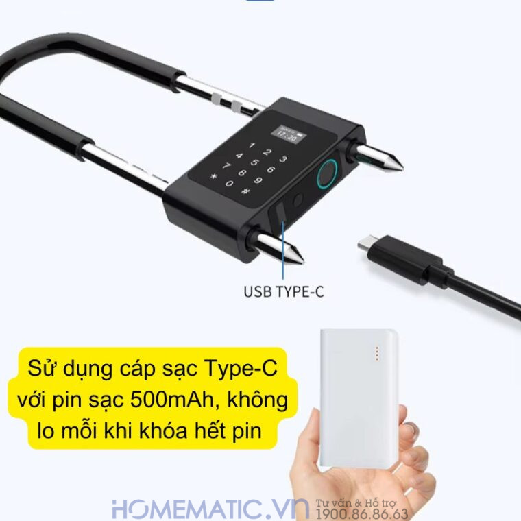 Khóa Cửa Kính Cường Lực Khóa Tay Nắm Cửa Mã Số Vân Tay Thẻ Từ Thông Minh Exsmith U9