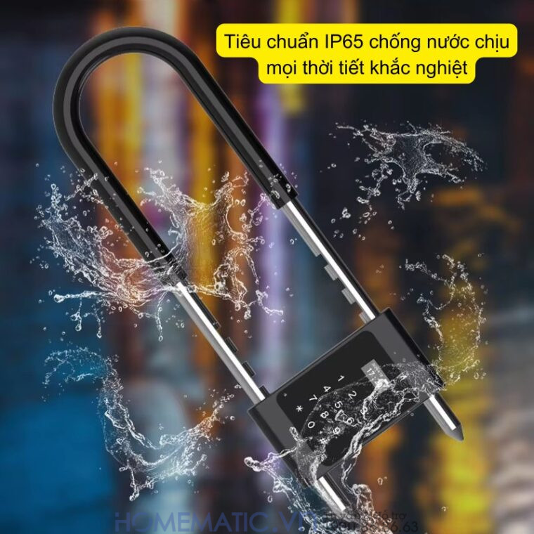 Khóa Cửa Kính Cường Lực Khóa Tay Nắm Cửa Mã Số Vân Tay Thẻ Từ Thông Minh Exsmith U9