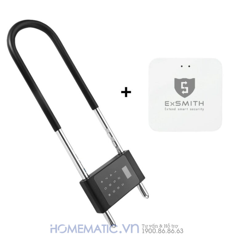 Khóa Cửa Kính Cường Lực Khóa Tay Nắm Cửa Mã Số Vân Tay Thẻ Từ Thông Minh Exsmith U9